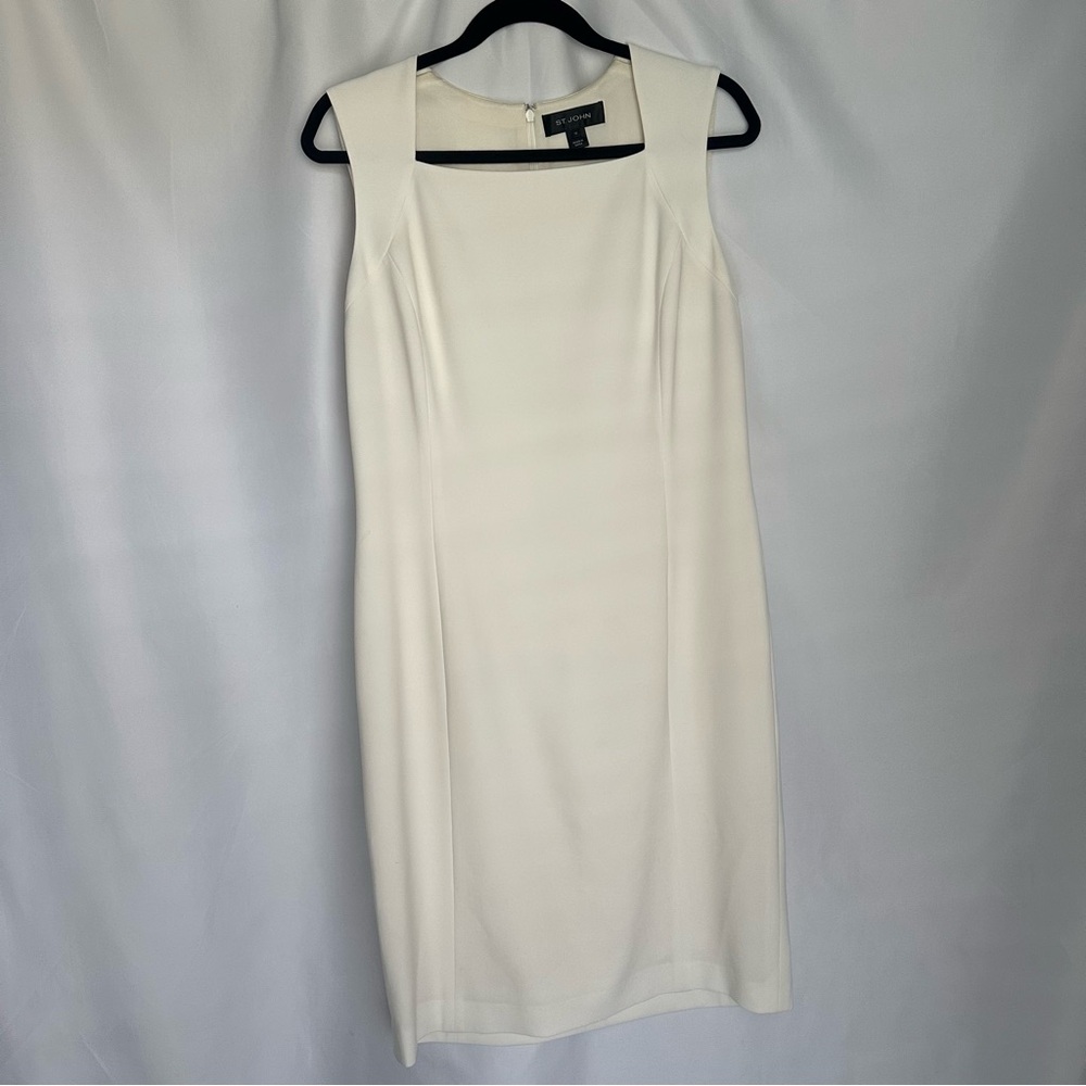 St. John Cream Midi Dress